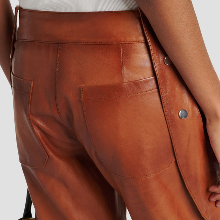 Upgrade your wardrobe with these premium cargo leather pants, perfect for creating trendy and versatile outfits.
